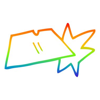 gökkuşağı gradyan çizgi çizim karikatür iş bıçak bıçakları