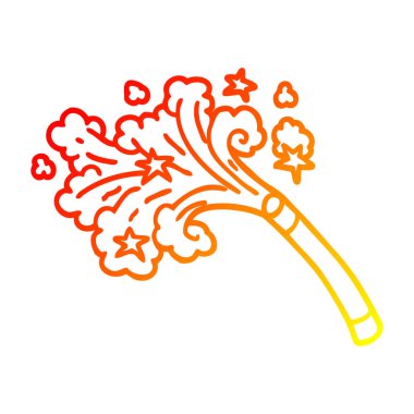 sıcak degrade çizgi çizim karikatür sihirli hile