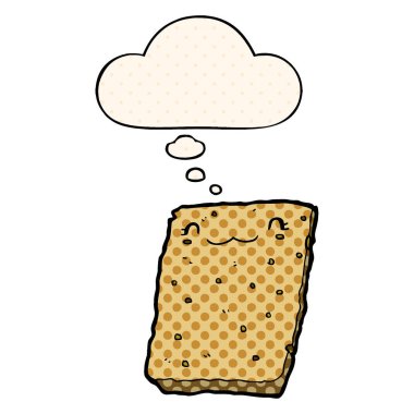 çizgi film bisküvi ve çizgi roman tarzında düşünce balonu