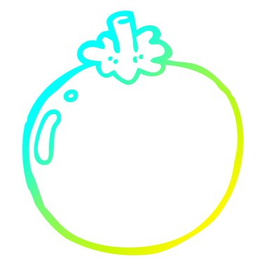 soğuk degrade çizgi çizim karikatür domates