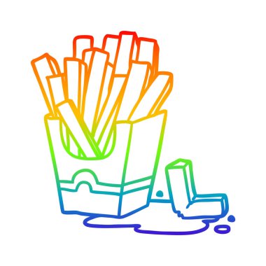 gökkuşağı gradyan çizgi çizim abur cubur kızartması