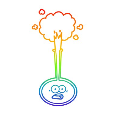 gökkuşağı gradyan çizgi çizim karikatür bilim kaza