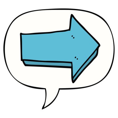 karikatür ok ve konuşma balonu