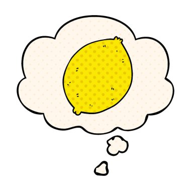 çizgi film limon ve çizgi roman tarzında düşünce balonu