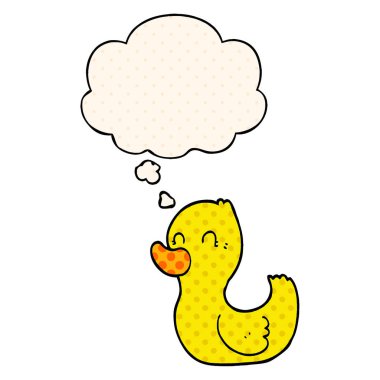 çizgi film ördek ve çizgi roman tarzında düşünce balonu