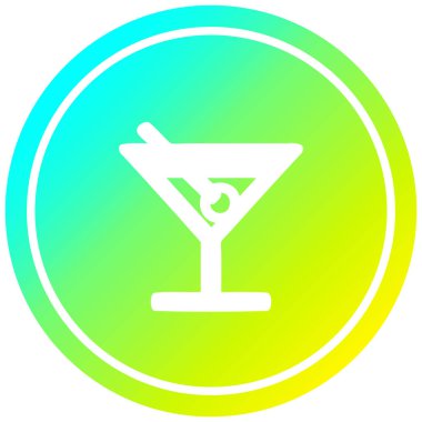 soğuk degrade spektrumda zeytin dairesel kokteyl