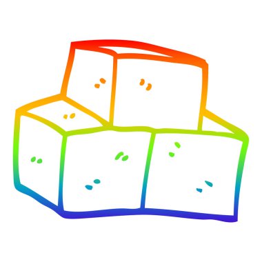 gökkuşağı gradyan çizgi çizim karikatür yığılmış tuğla