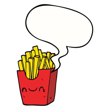 kutu ve konuşma balonu karikatür kızartması