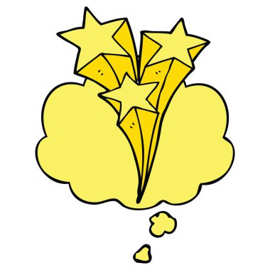 çizgi film çekim yıldız ve düşünce balonu