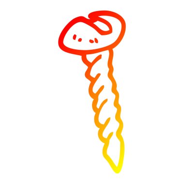 sıcak degrade çizgi çizim karikatür metal vida