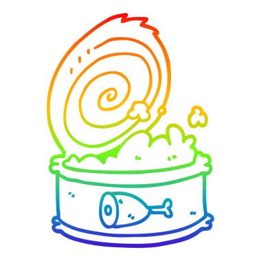 gökkuşağı gradyan çizgi çizim karikatür konserve gıda