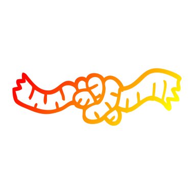 sıcak degrade çizgi çizim karikatür halat düğüm