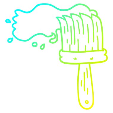 soğuk degrade çizgi çizim karikatür boya fırçası