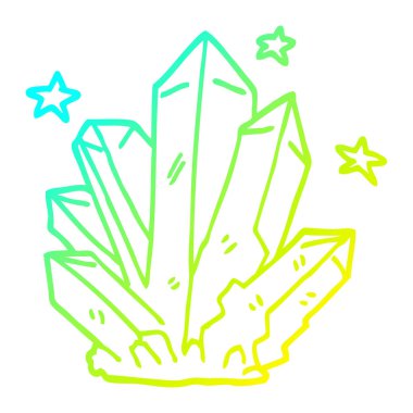 soğuk degrade çizgi çizim karikatür sihirli kristal