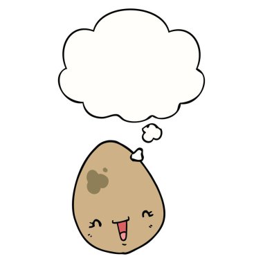 karikatür yumurta ve düşünce balonu