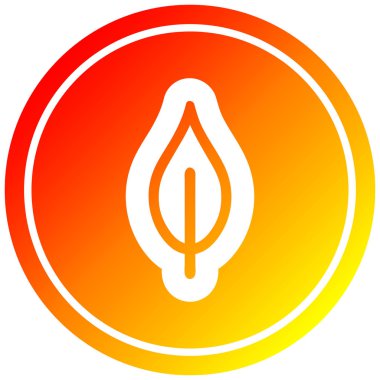 sıcak degrade spektrumda doğal yaprak dairesel