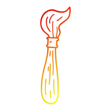 sıcak degrade çizgi çizim karikatür boya fırçası