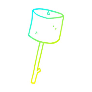 soğuk degrade çizgi çizim karikatür marshmallow tost