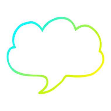 soğuk degrade çizgi çizim karikatür ifade balonu