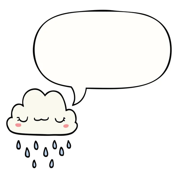 Cartoon Storm Cloud en Speech Bubble — Stockvector