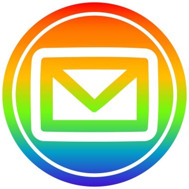 gökkuşağı spektrumunda zarf harf dairesel