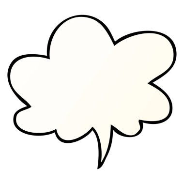 düzgün degrade tarzı ve konuşma balonu karikatür konuşma balonu