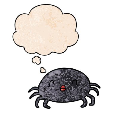 karikatür örümcek ve grunge doku desen stil düşünce balonu