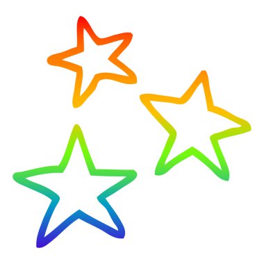 gökkuşağı gradyan çizgi çizim karikatür yıldız sembolleri