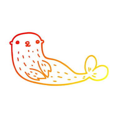 sıcak degrade çizgi çizim karikatür mühür