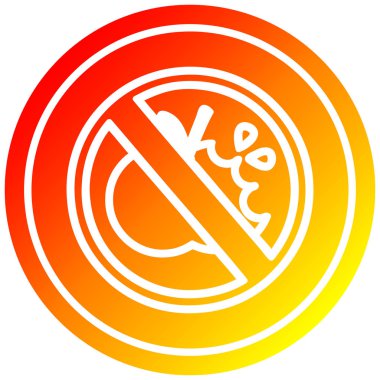 sıcak degrade spektrumda hiçbir sağlıklı gıda dairesel