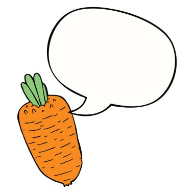 karikatür sebze ve konuşma balonu