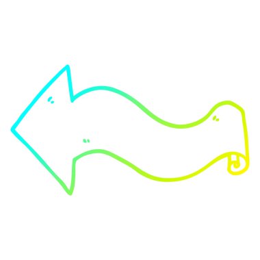 soğuk degrade çizgi çizim karikatür ok