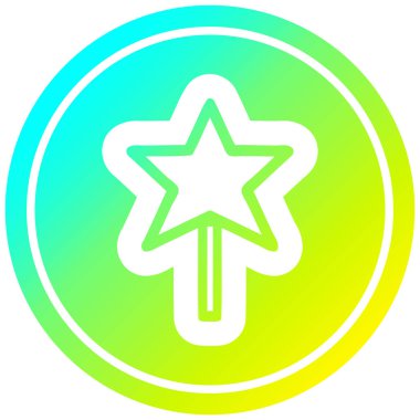 soğuk degrade spektrumda sihirli değnek dairesel