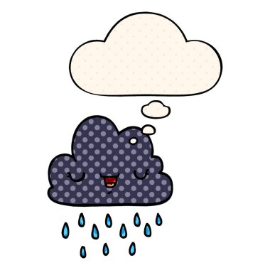 çizgi film fırtına bulutu ve çizgi roman tarzında düşünce balonu