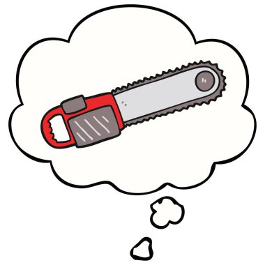 karikatür testere ve düşünce balonu