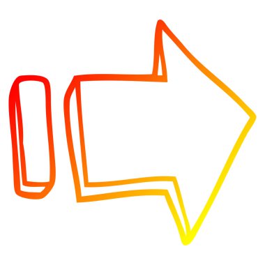 sıcak degrade çizgi çizim karikatür işaret ok