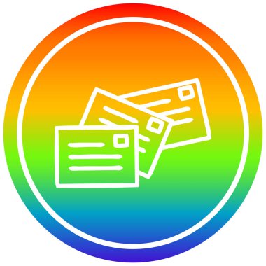 gökkuşağı spektrumunda dairesel harfleryığını