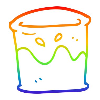 gökkuşağı degrade çizgi bardak karikatür içecek çizim