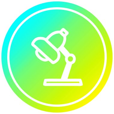 soğuk degrade spektrumda çalışma lambası dairesel