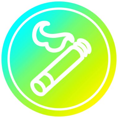 soğuk degrade spektrumda yanan sigara dairesel