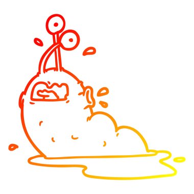 sıcak degrade çizgi çizim brüt karikatür sümüklüböcek