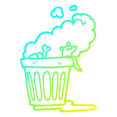 soğuk degrade çizgi çizim karikatür kokulu çöp tenekesi