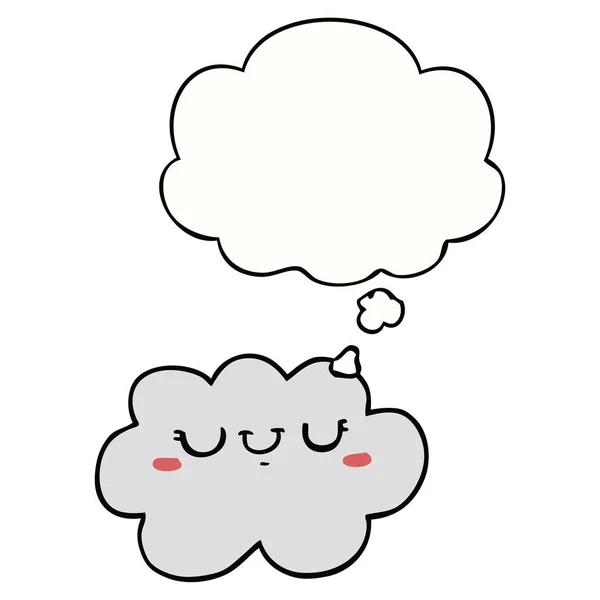かわいい漫画の雲と思考バブル — ストックベクタ