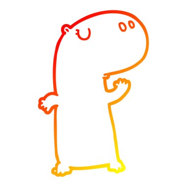 sıcak degrade çizgi çizim karikatür suaygırı