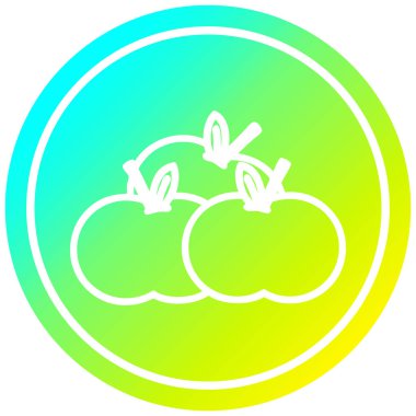 soğuk degrade spektrumda dairesel elma yığını