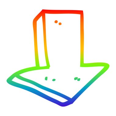 gökkuşağı degrade çizgi çizim karikatür ok yön işaret