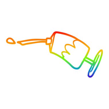 gökkuşağı gradyan çizgi çizim karikatür aşı enjeksiyon