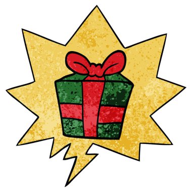 retro doku tarzında karikatür mevcut ve konuşma balonu