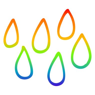 gökkuşağı gradyan çizgi çizim karikatür kan damlacıkları