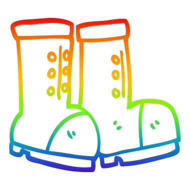 gökkuşağı gradyan çizgi çizim karikatür çalışma botları